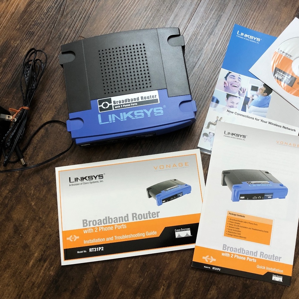 Broadband Router with 2 Phone Ports, 3 ethernet ports
